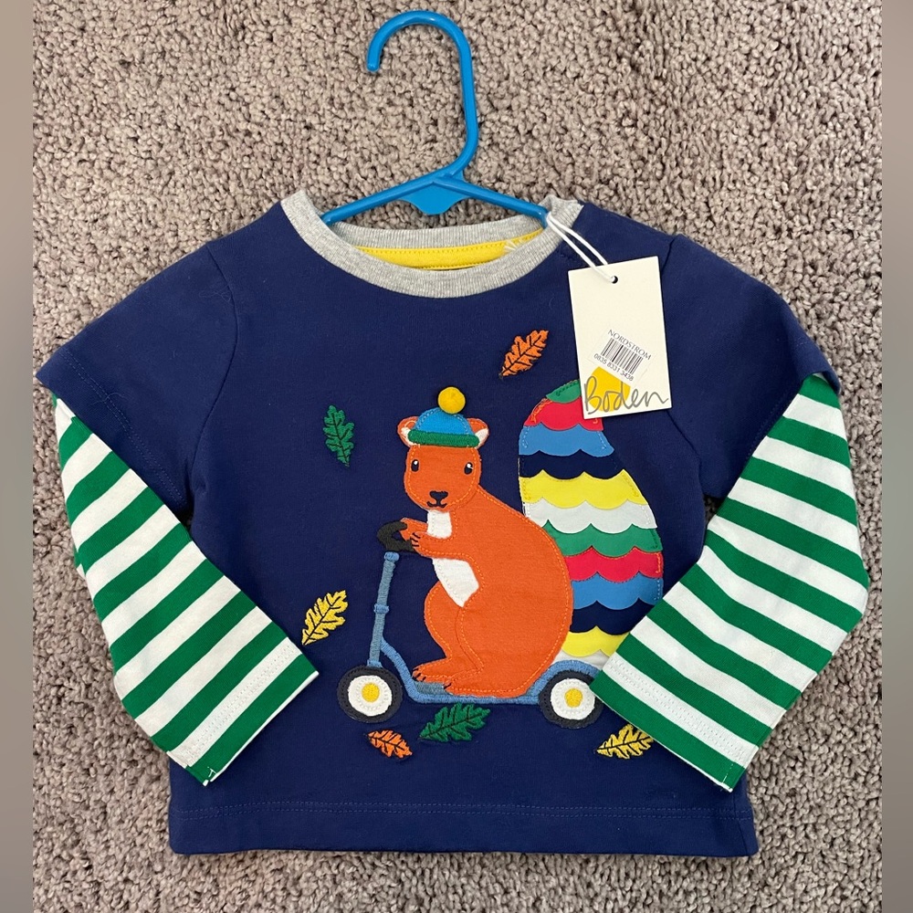 NWT Boden boys fall long sleeve shirt
